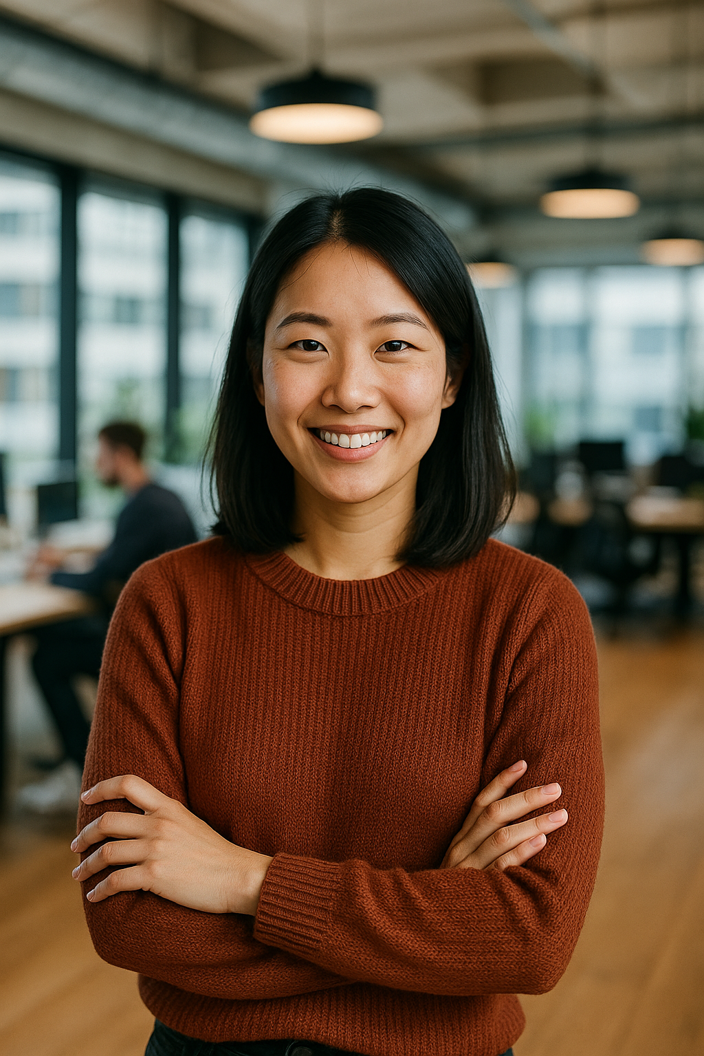 Portrait of Lin, product designer at ACME AB